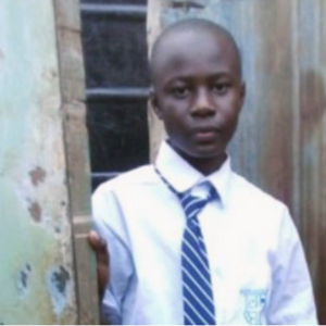 Waziri in school uniform