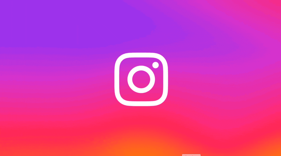 Instagram logo on a colorful gradient background