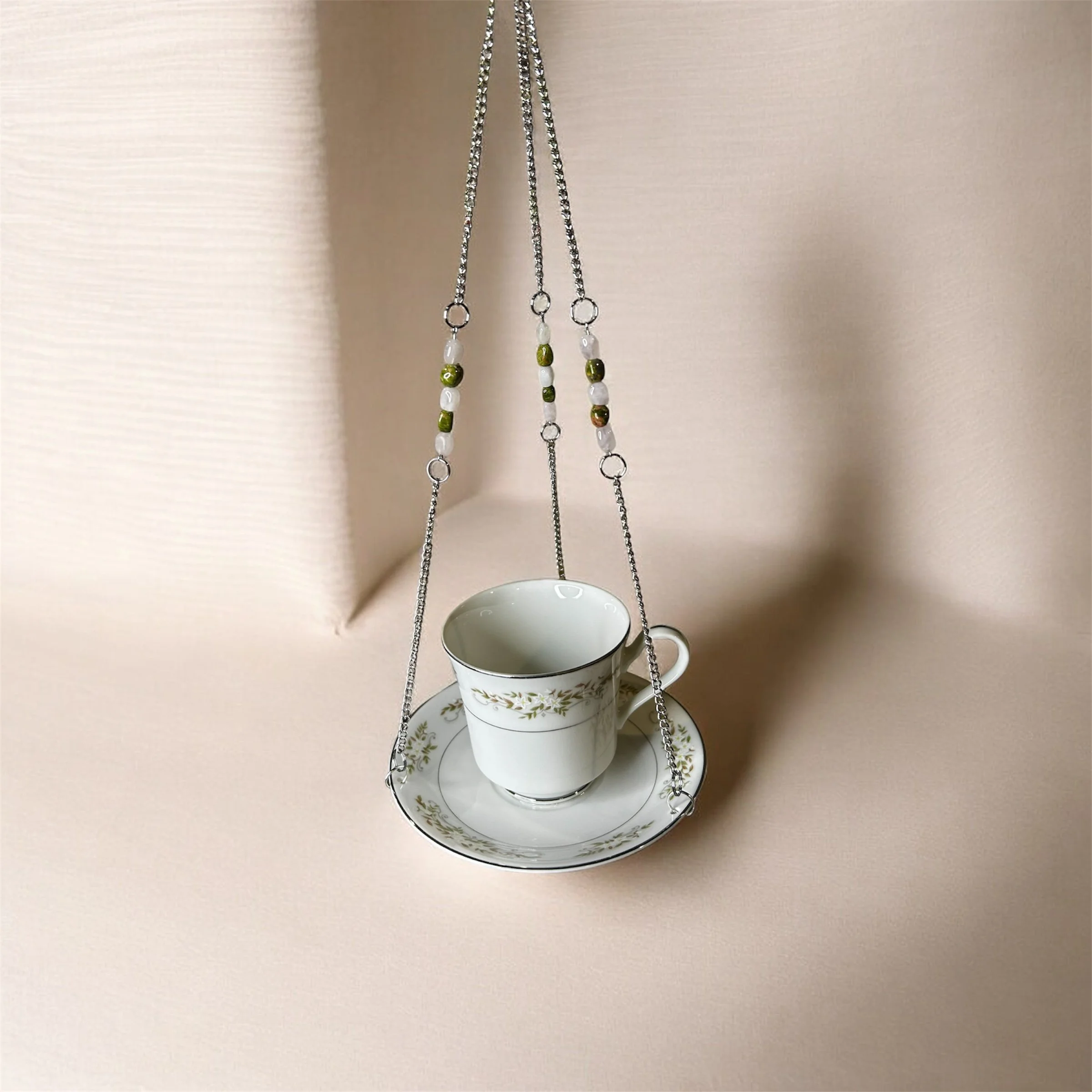 Tea Cup Bird Feeder- Noritake Springtime