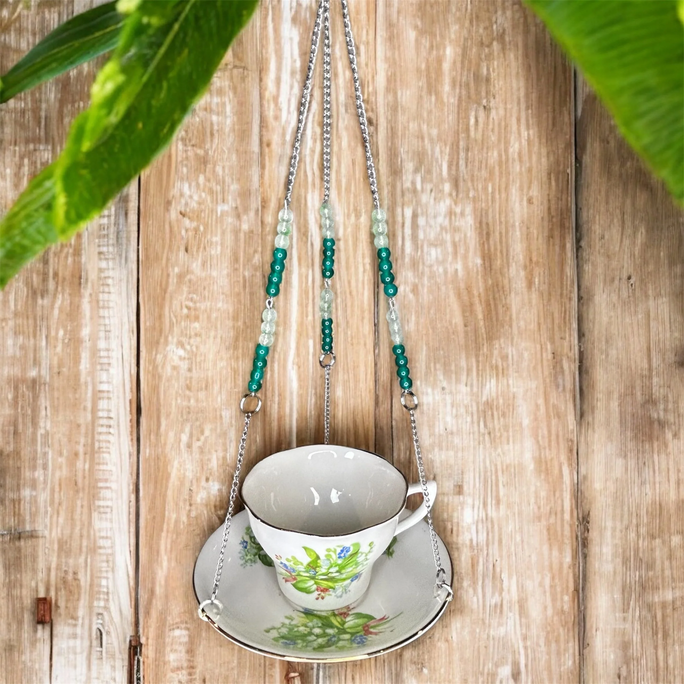 Tea Cup Bird Feeder- Royal Imperial -Lily of the Valley