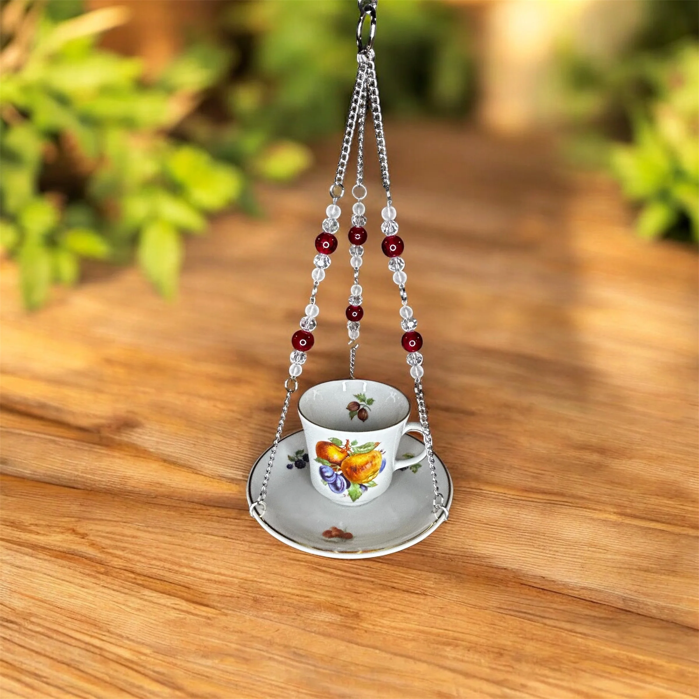 Tea Cup Bird Feeder - Bareuther Waldsassen