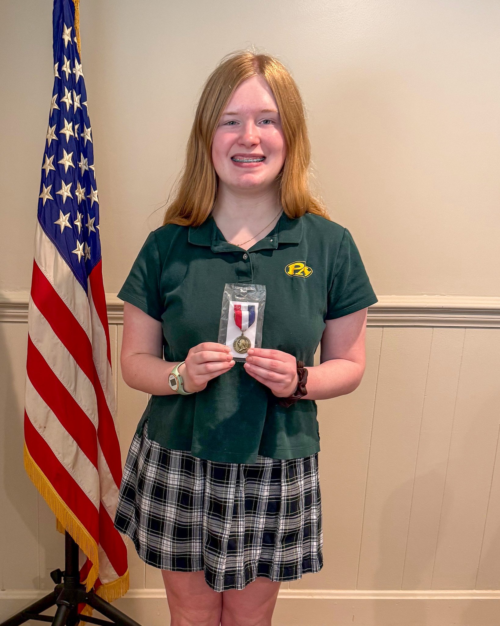 Pillow Academy 11th Grader Receives DAR Youth Leadership Medal
