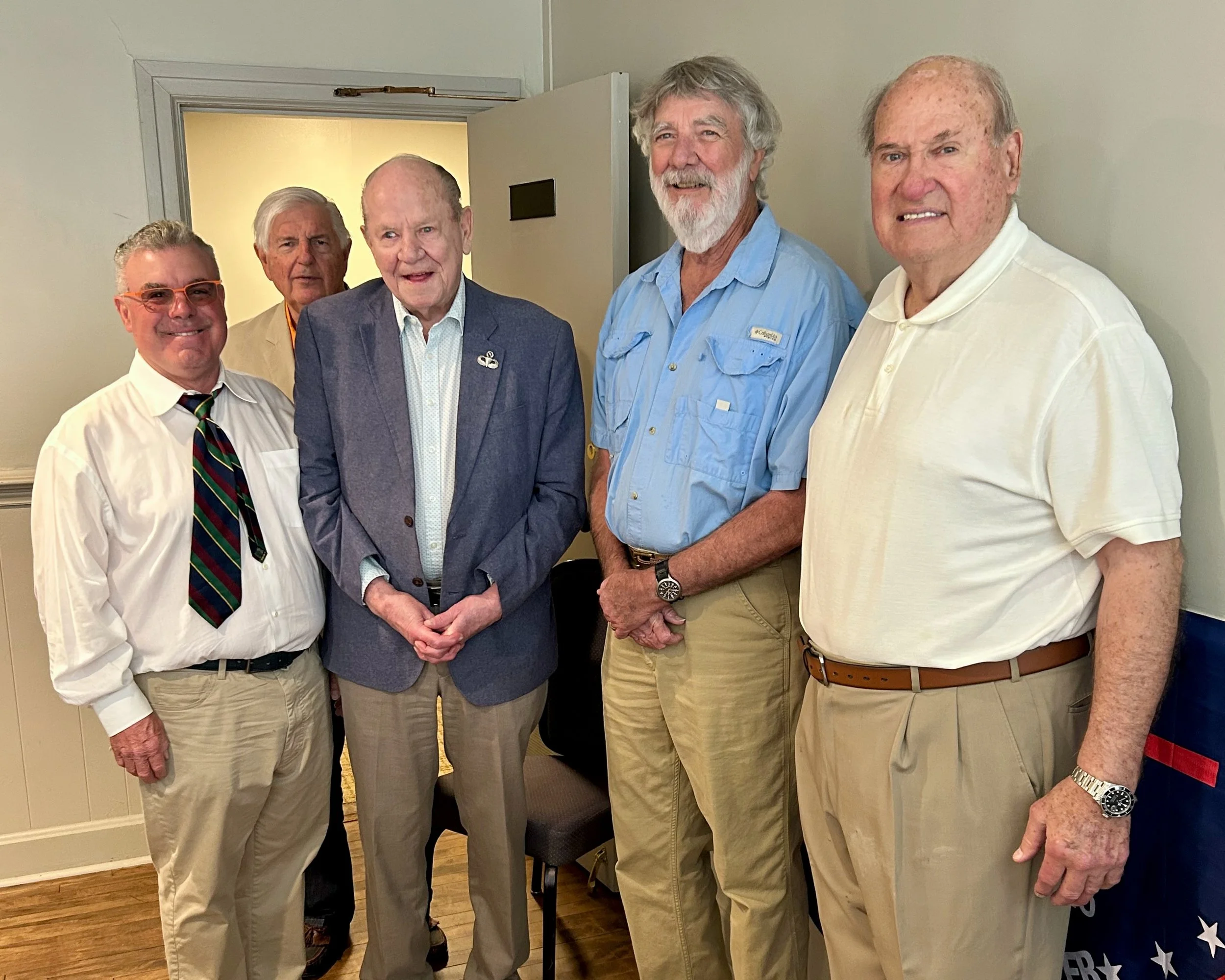  Guests John Pelemier, Billy Bowman, Webb Franklin,&nbsp;James Wellborn, and Bill Lee (speaker) attended the March DAR meeting. 