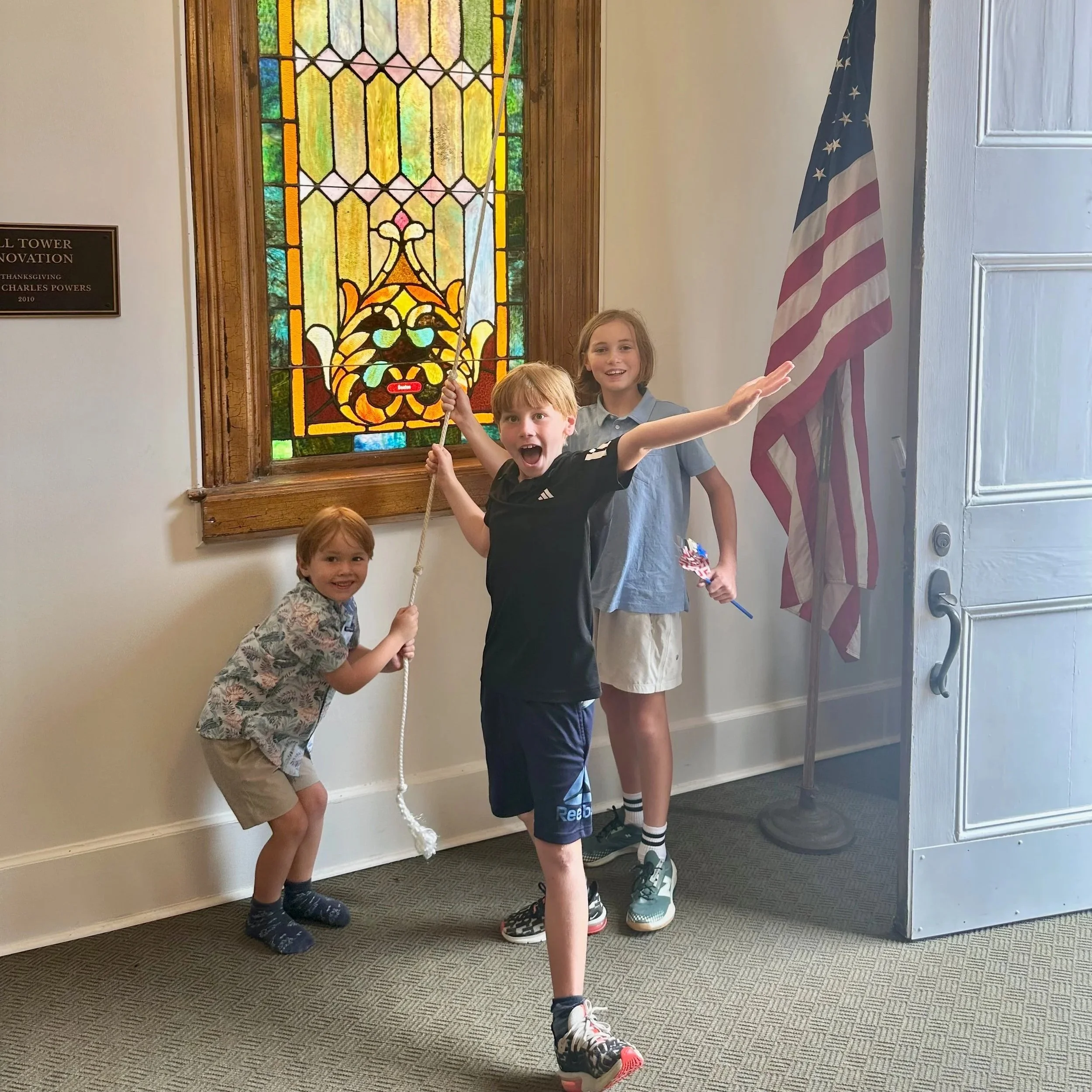 Young Patriots Ring the Bell for Independence Day