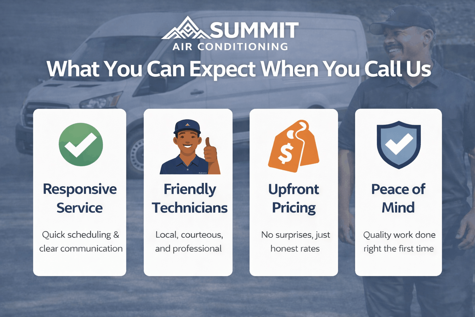 What you can expect when you call us Summit Air conditioning hawaii