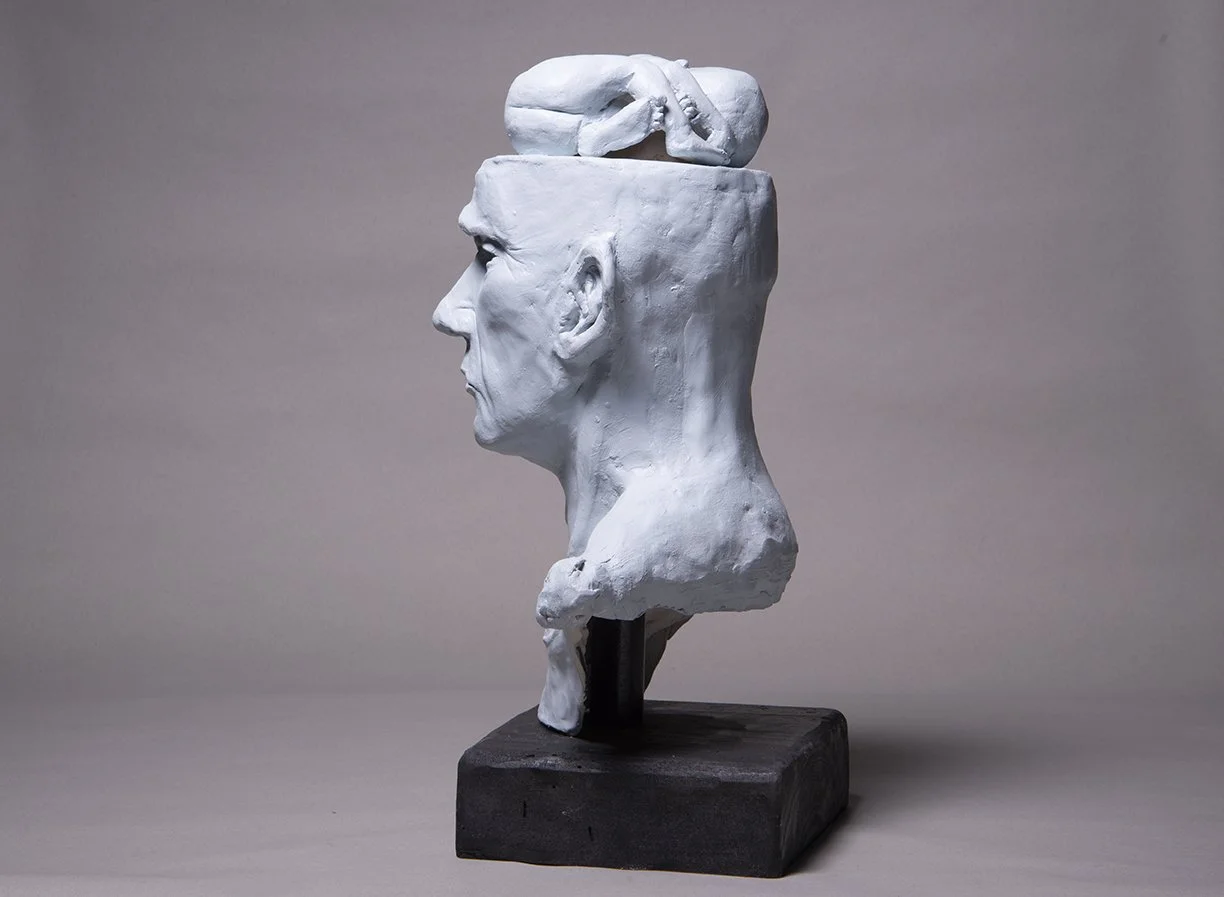 Conception (detail), 2021, earthenware, latex paint, 18 x 13 x 10 in