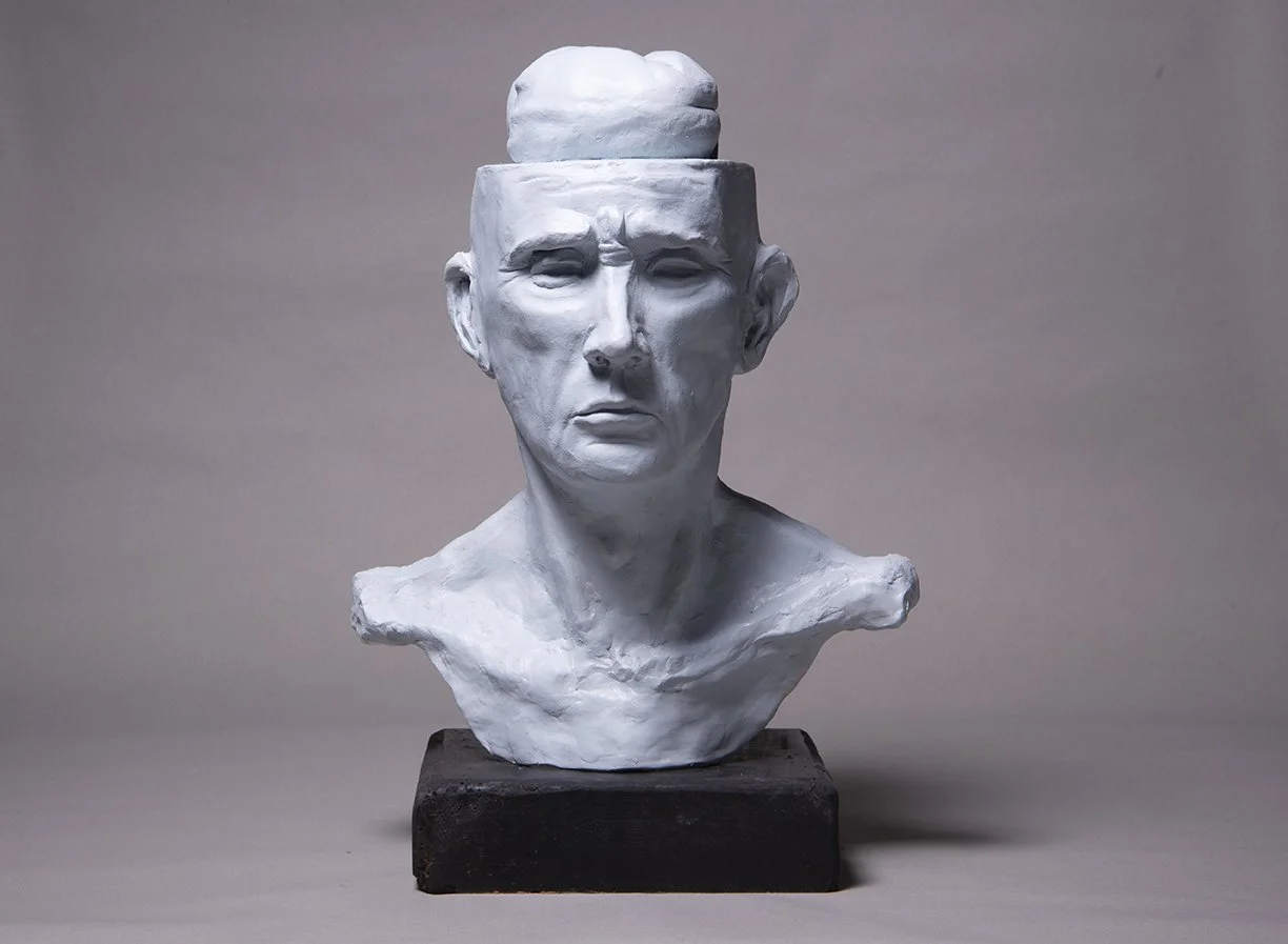 Conception, 2021, earthenware, latex paint, 18 x 13 x 10 in