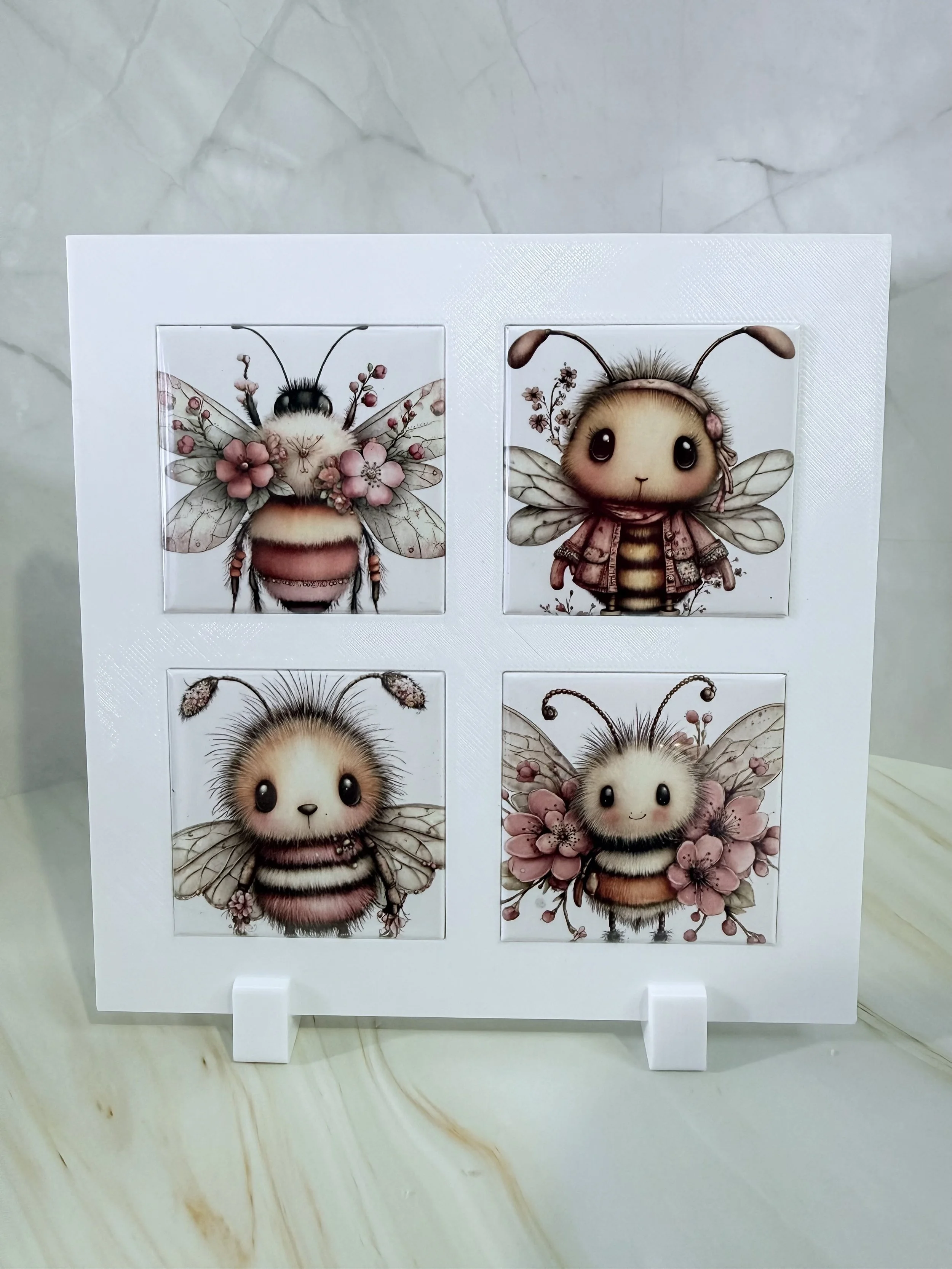 Magnetic photo frame with stand ( white )