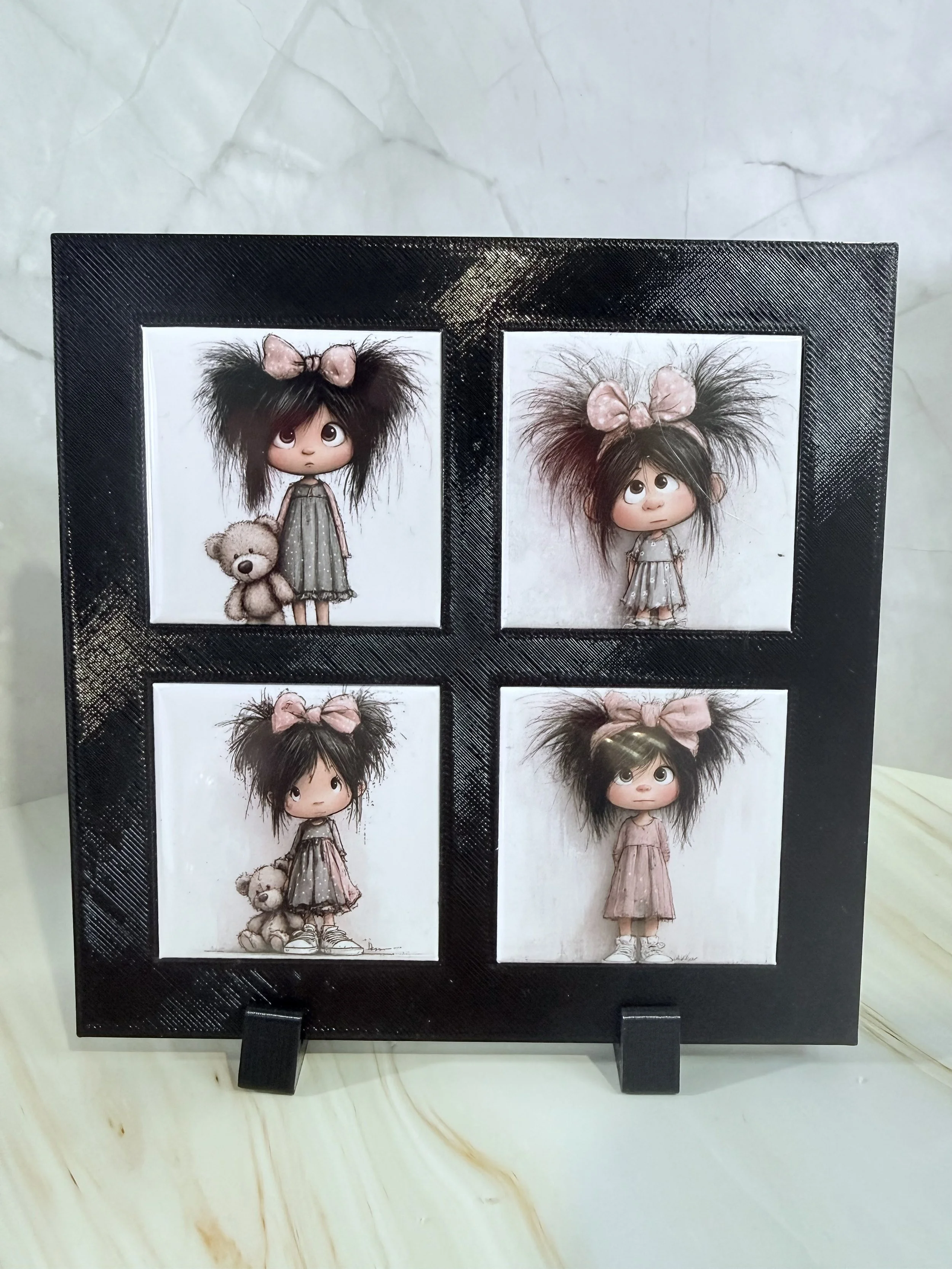 Magnetic frame with stand ( black )