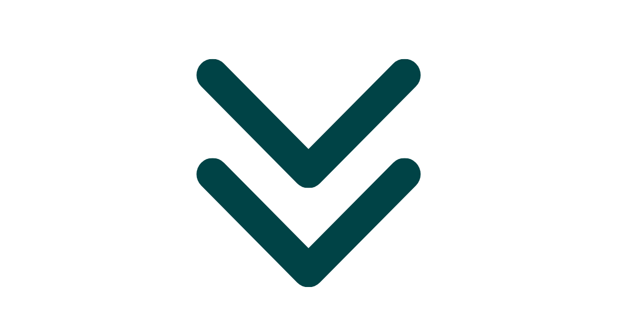 Icon with two downward check marks aligned vertically, signaling to scroll down.