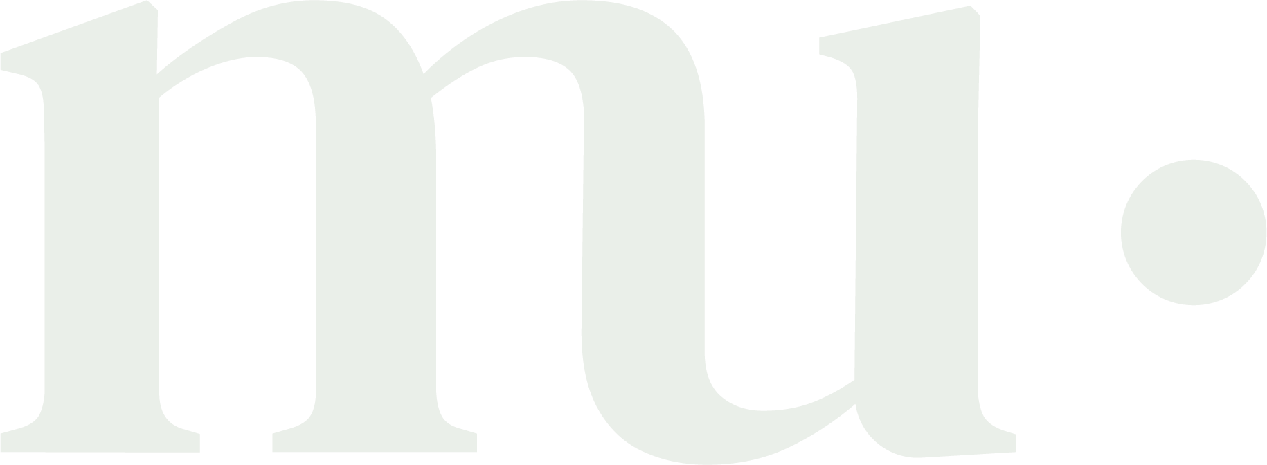 Close-up of the Mu Medical logo in large, white letters on a black background.