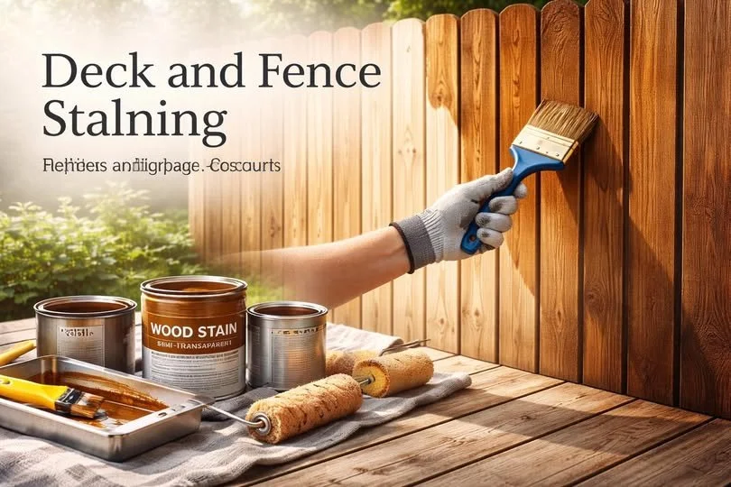 Deck and fence staining