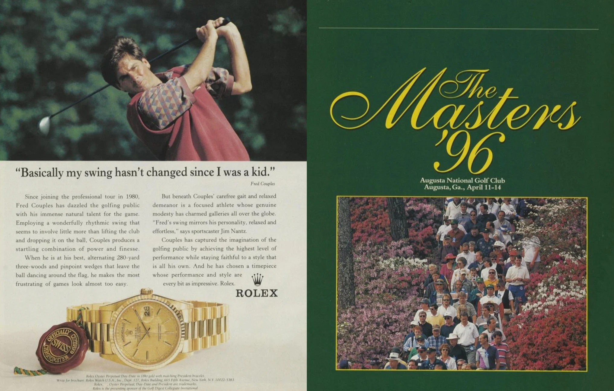 Liquid Gold.
@rolex @themasters 
@golfdigest 
CC.1996

-
#fredcouples#themasters#rolex#1996#golfdigest#golf#vintagegolf