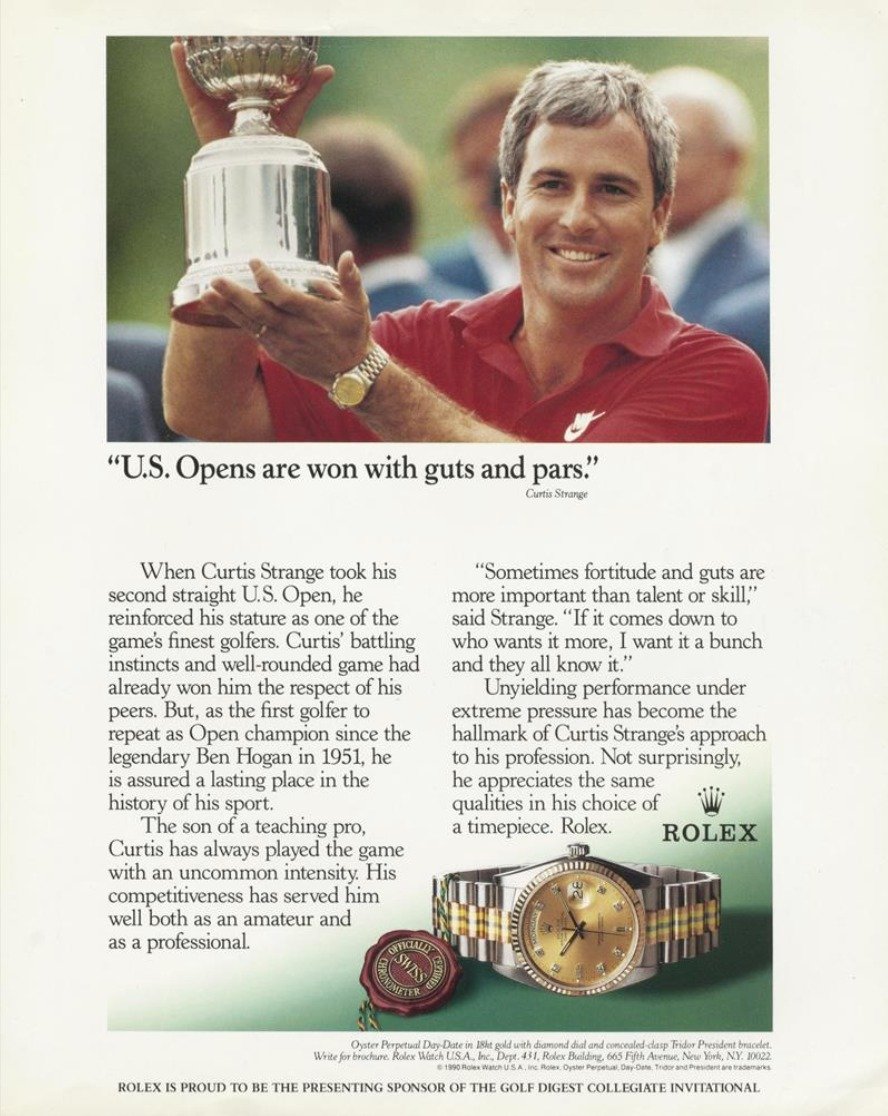 Open Season.
King Curtis.
@rolex 
@usopengolf 
@golfdigest 
CC.1989

#golf #vintagegolf #rolex #usopen #usga #curtisstrange #Perpetual