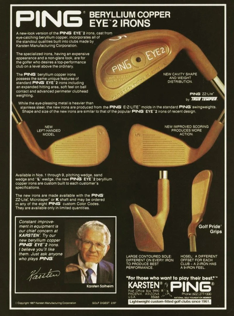 The Eye2 Have It.
@pingtour 
@golfdigest 
CC.1987

-
-
-
#golf #vintagegolf #ping #eye2 #karsten