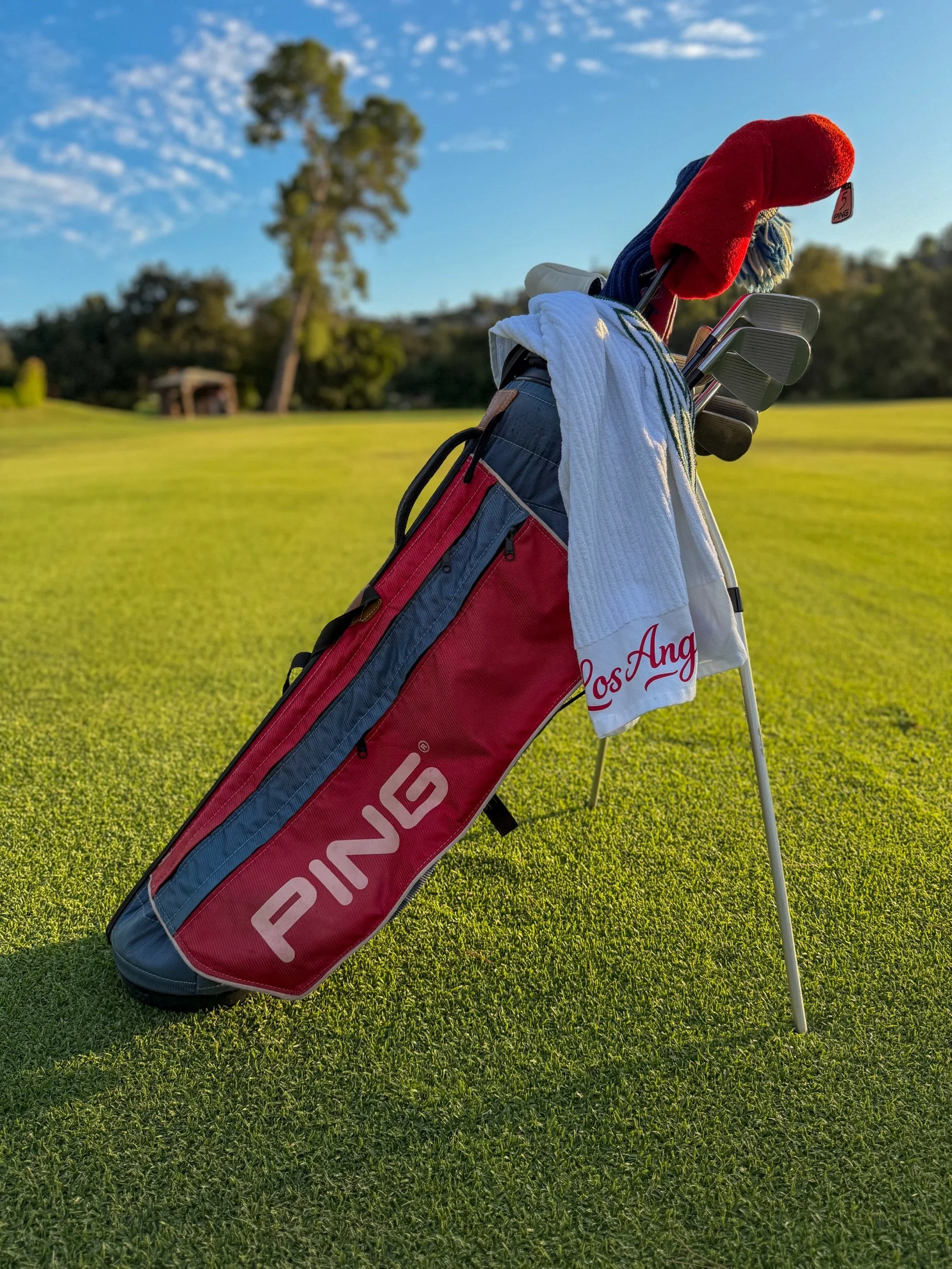 Original Ping L8 Dual Strap Stand Bag Navy/Red