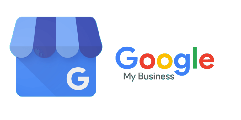 Google My Business logo with blue storefront icon and multicolored Google text