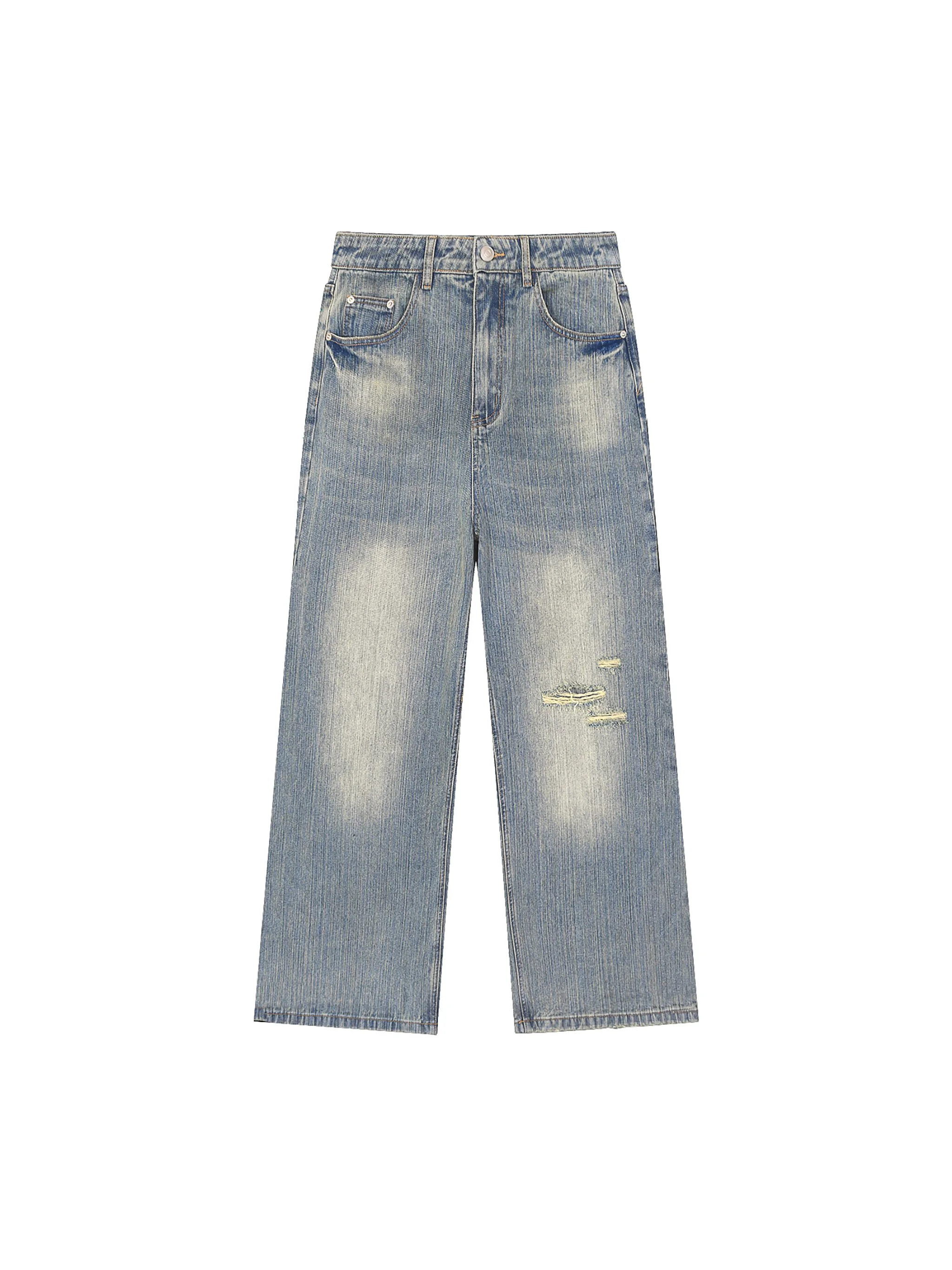 Vintage Wash | Distressed Denim Jeans