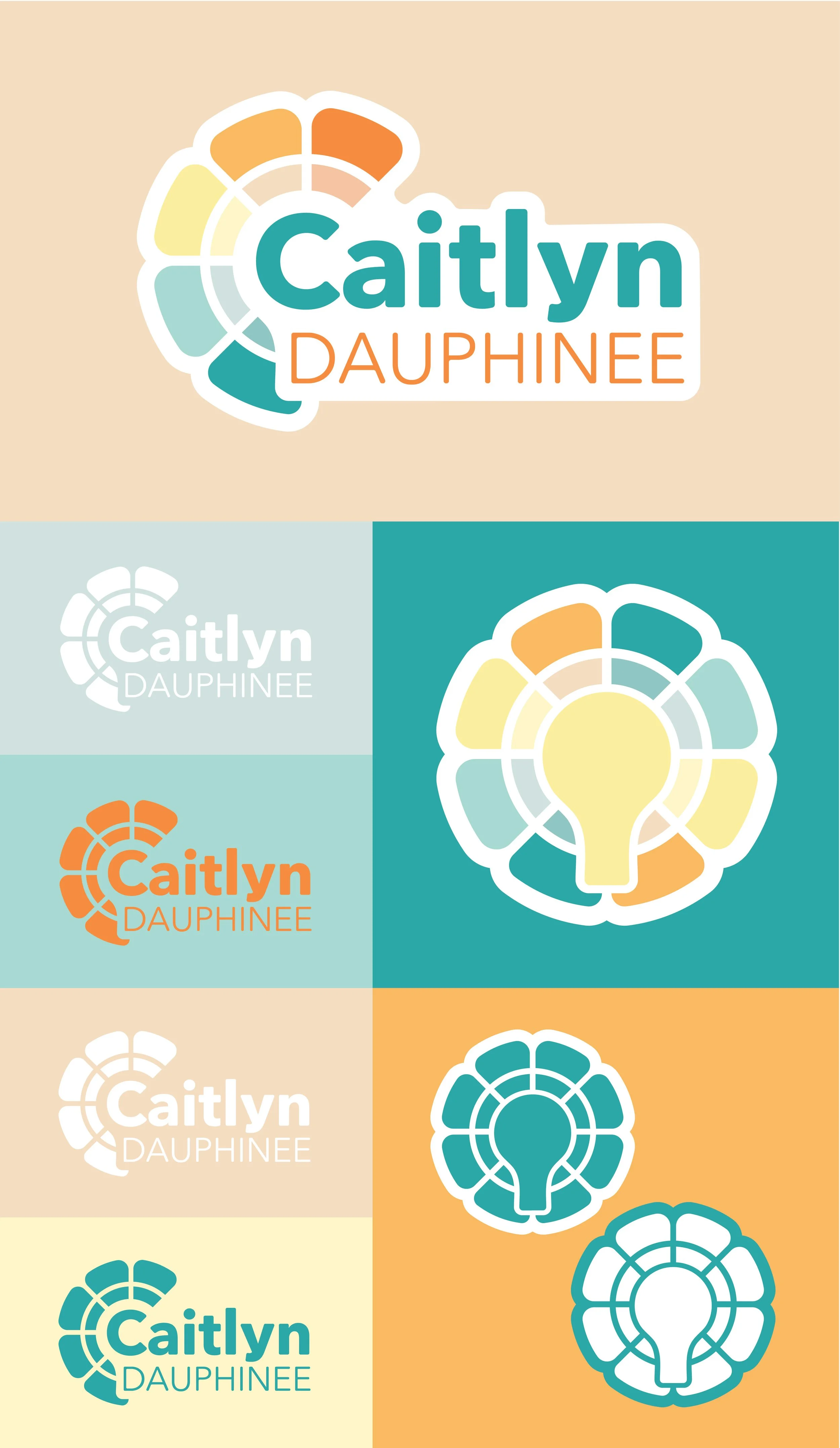 The logo variations including multiple color combinations and icon-only versions