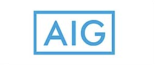 AIG logo with blue text in a blue-bordered rectangle