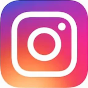 Instagram logo with a multicolored gradient background