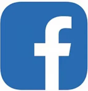 Facebook logo with a blue square background and a white lowercase 'f'