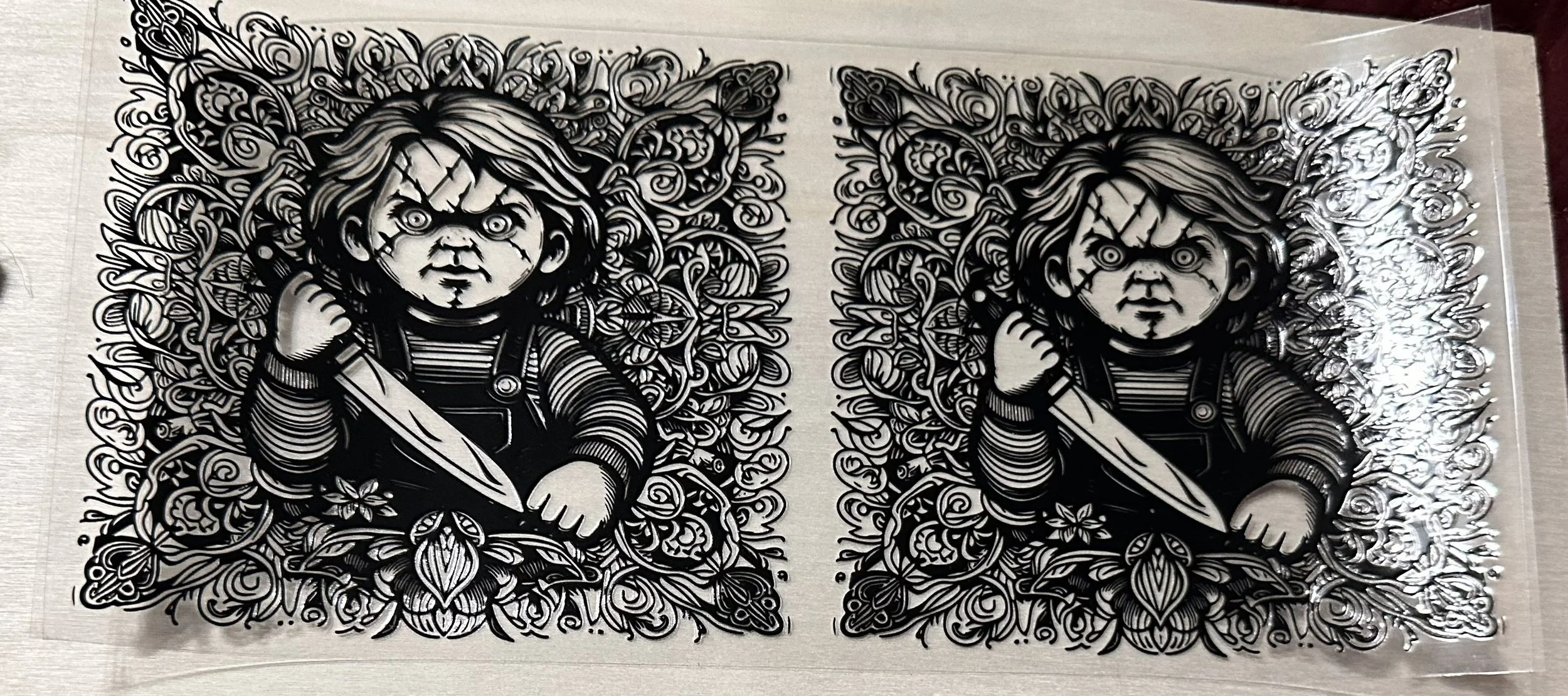 CHUCKY-BLACK AND WHITE