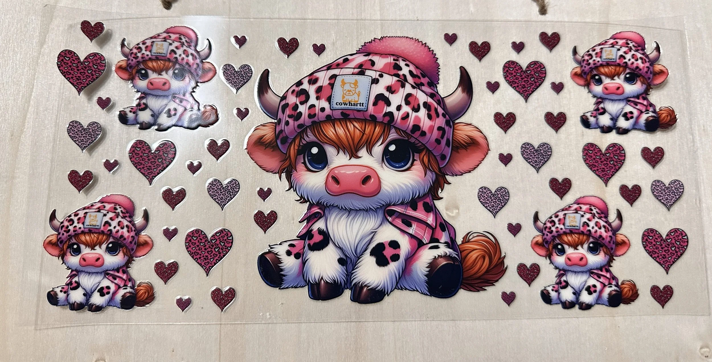 Cow- Pink Hearts