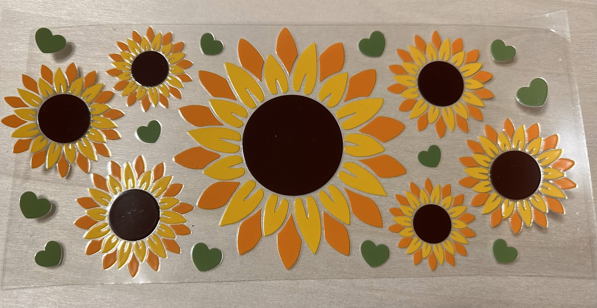 Sunflower-Green Hearts