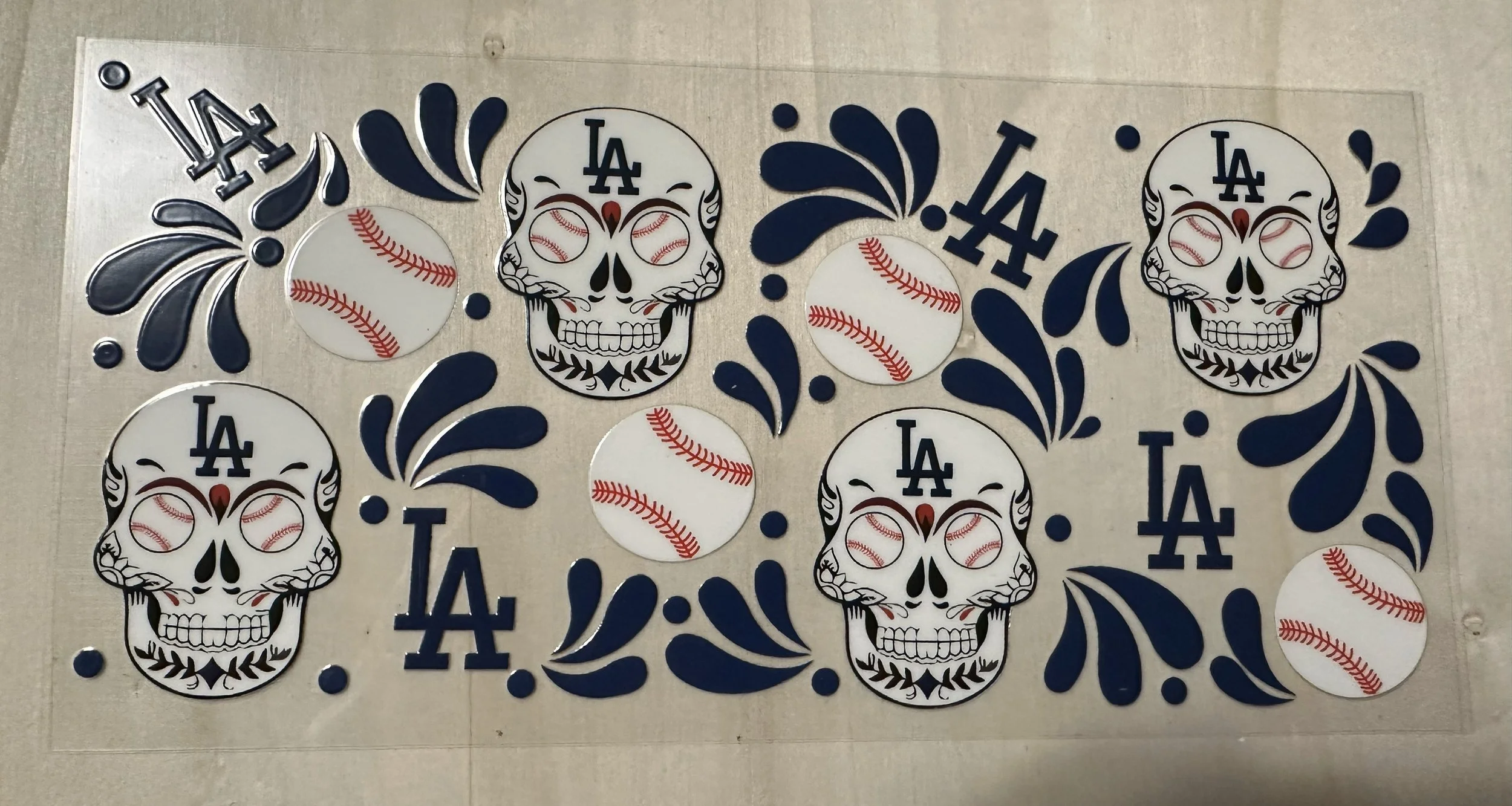 LA Dodgers- Skull Baseball Eyes