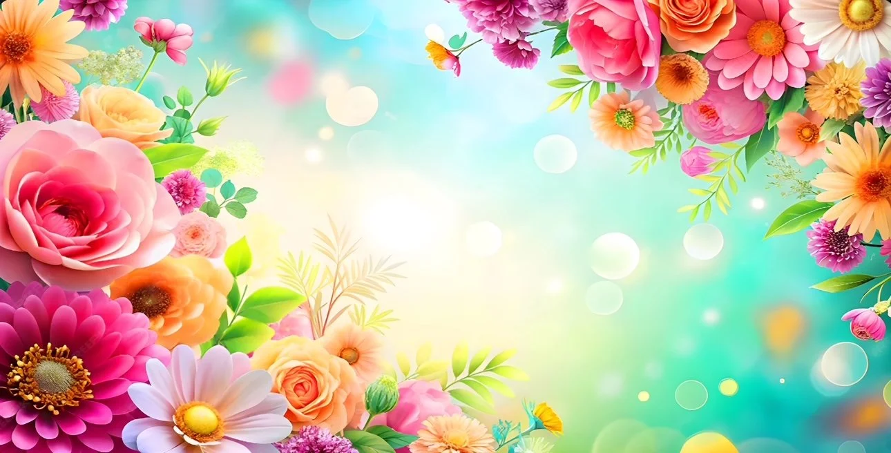 Light Blue-Clear flowers