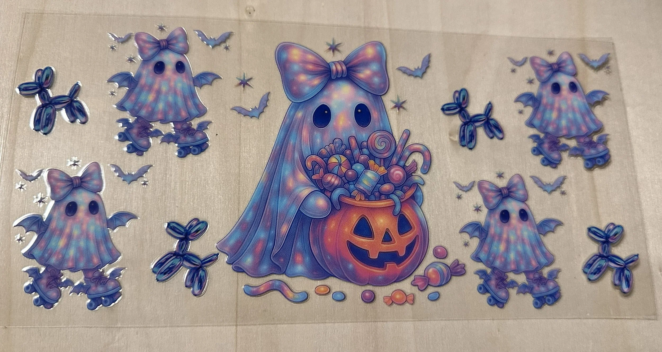 Ghost-Pumpkin Light BLue