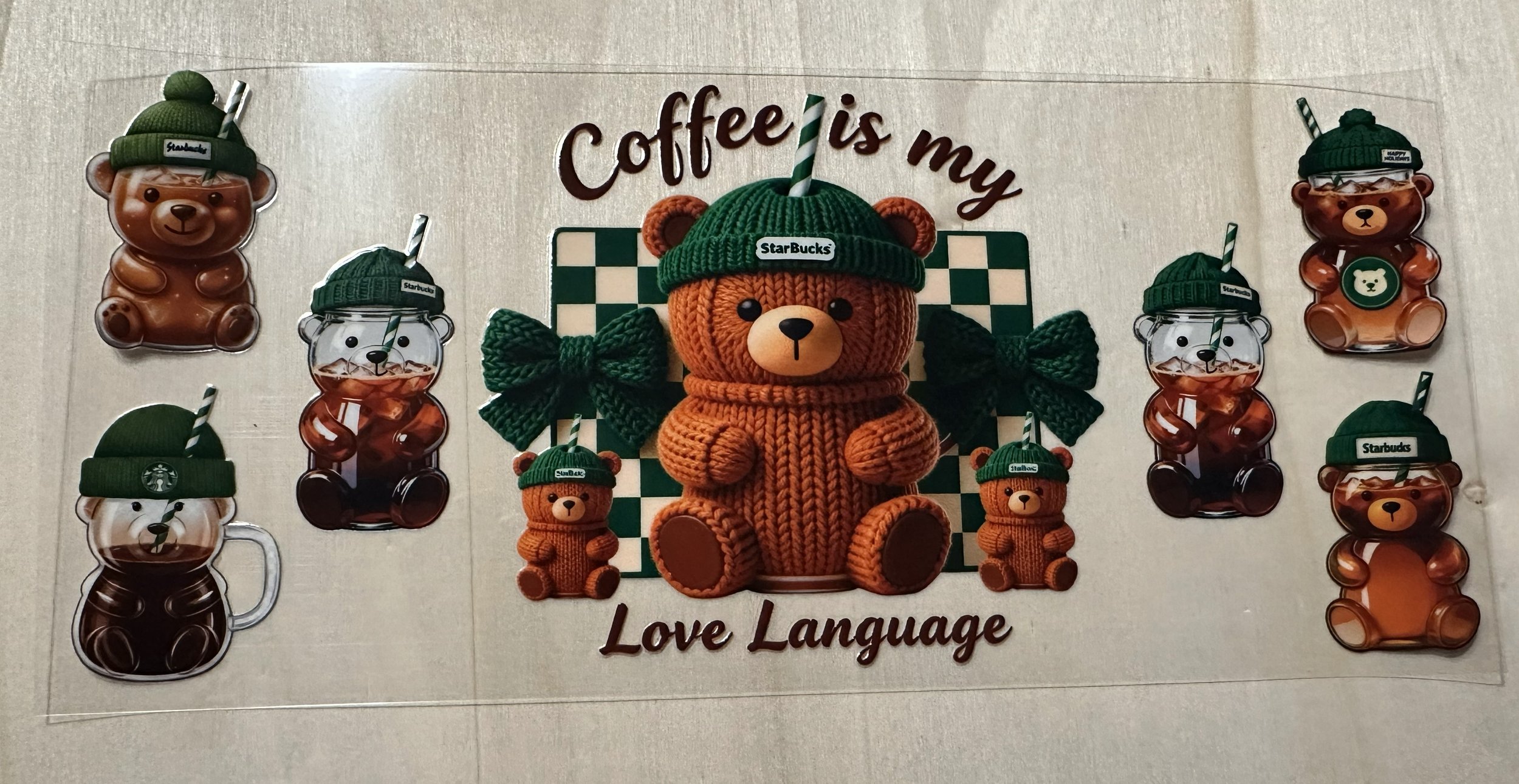 Coffee Love Language-Yarn bear