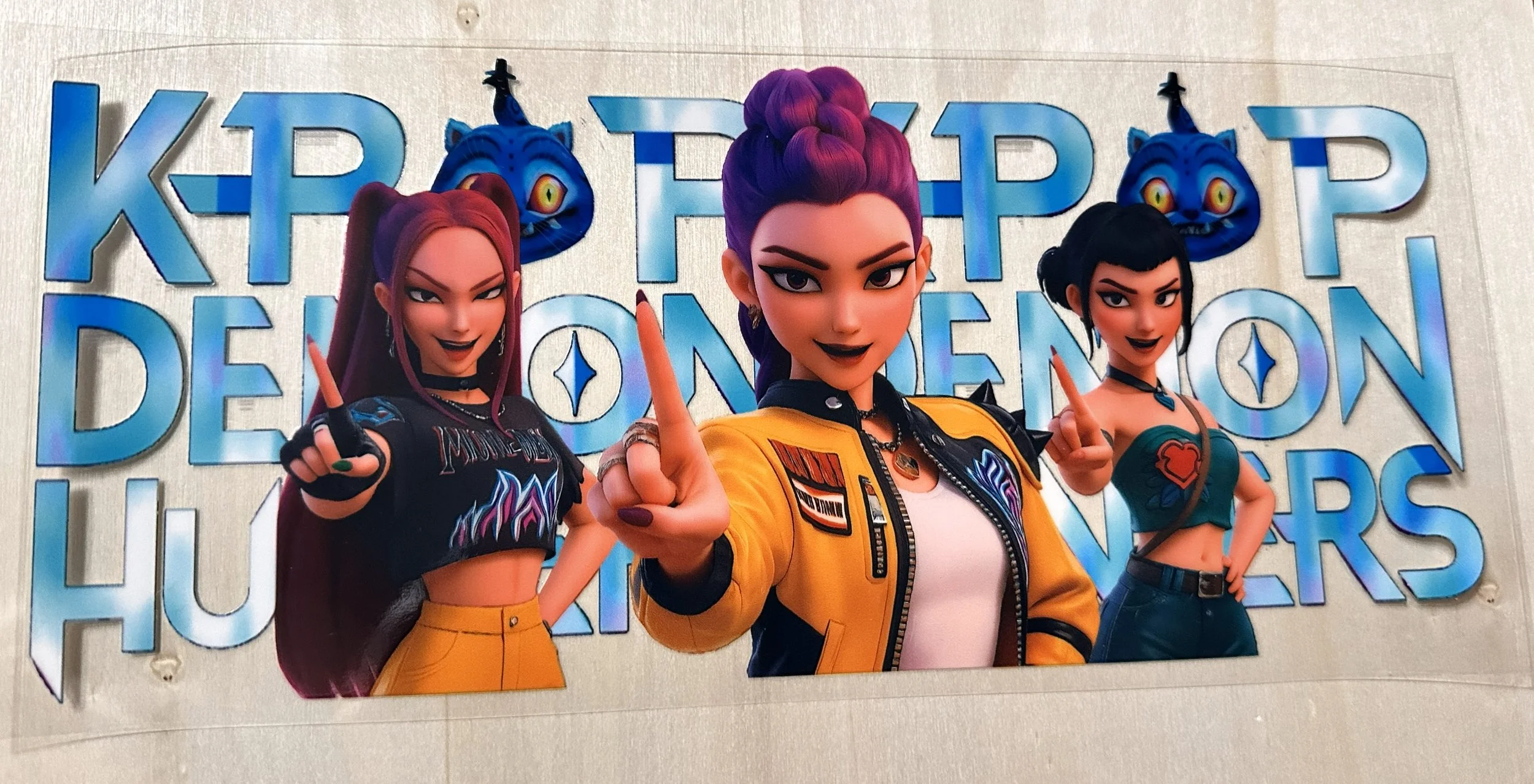 Kpop- LIght Blue Finger up