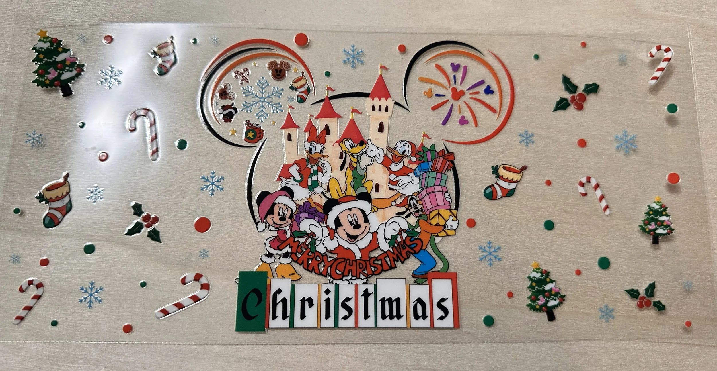 Mickey Christmas-White Lettering