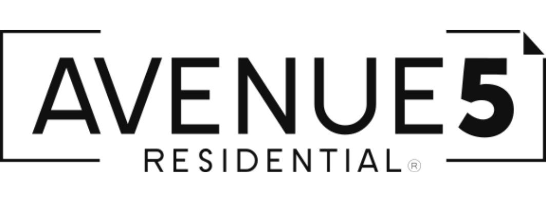 Logo of Avenue 5 Residential with stylized text.