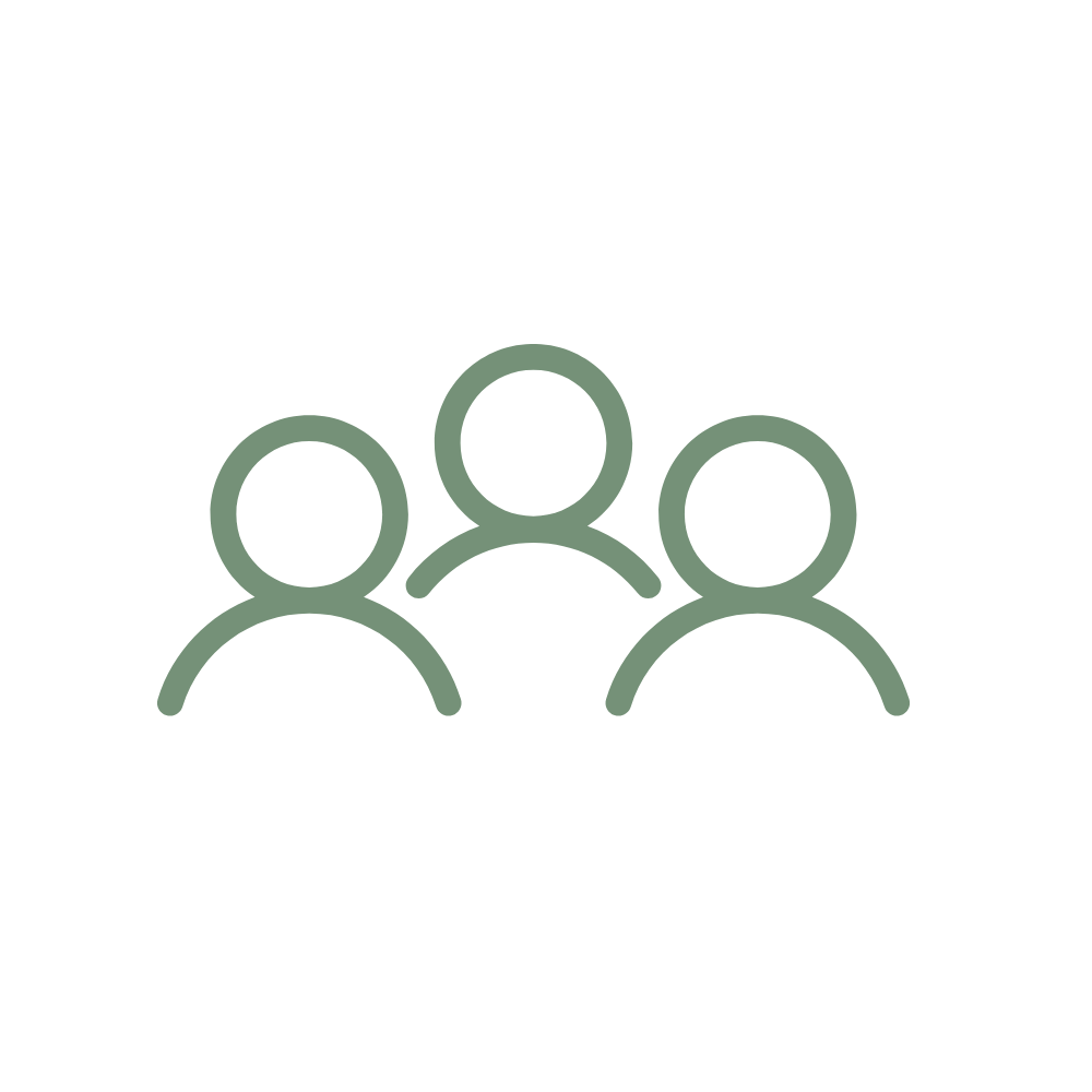 Icon of three stylized people with placeholder text 'Your paragraph text' underneath.