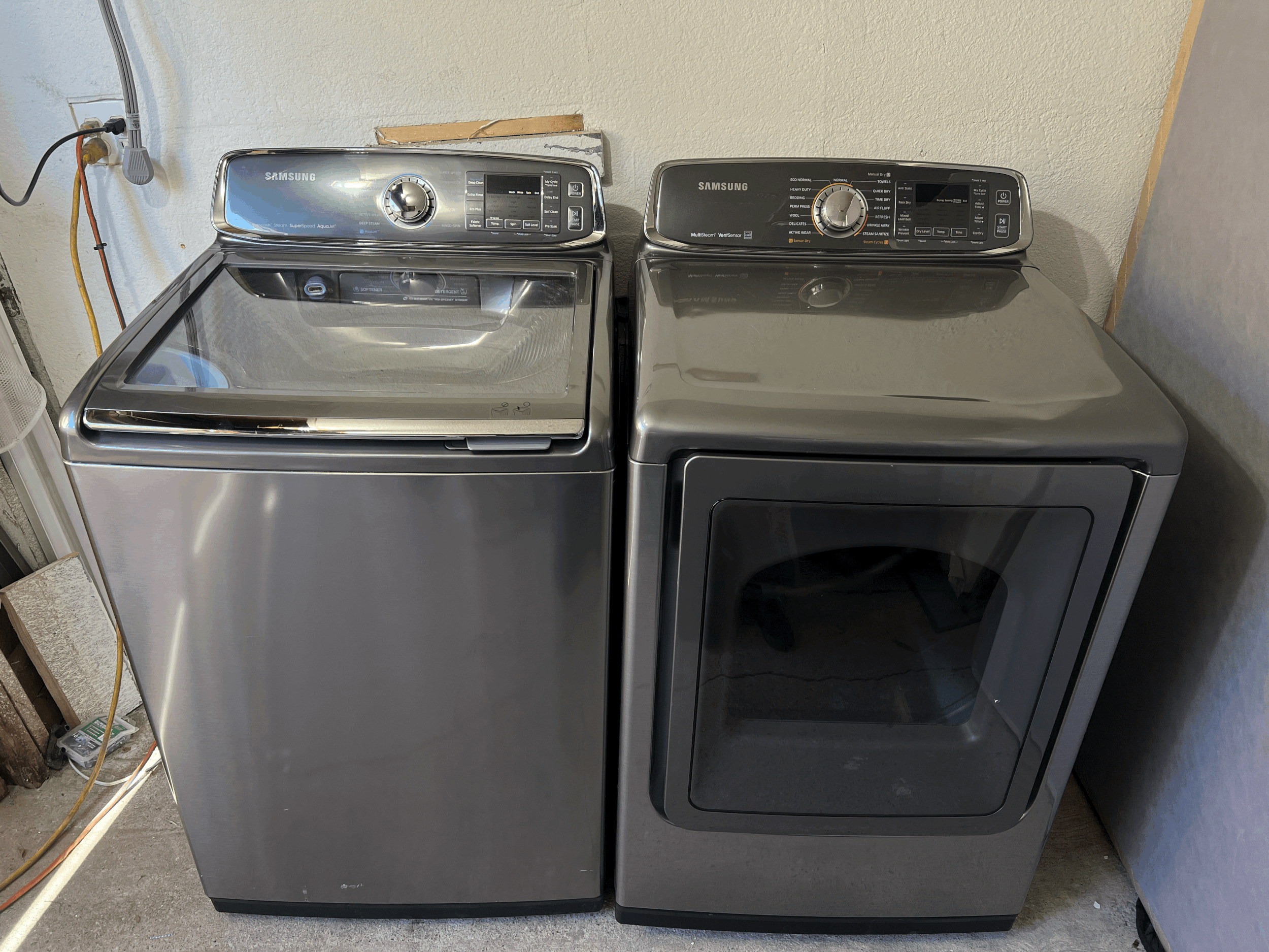 Samsung Washing And Drying Machine Set Gas