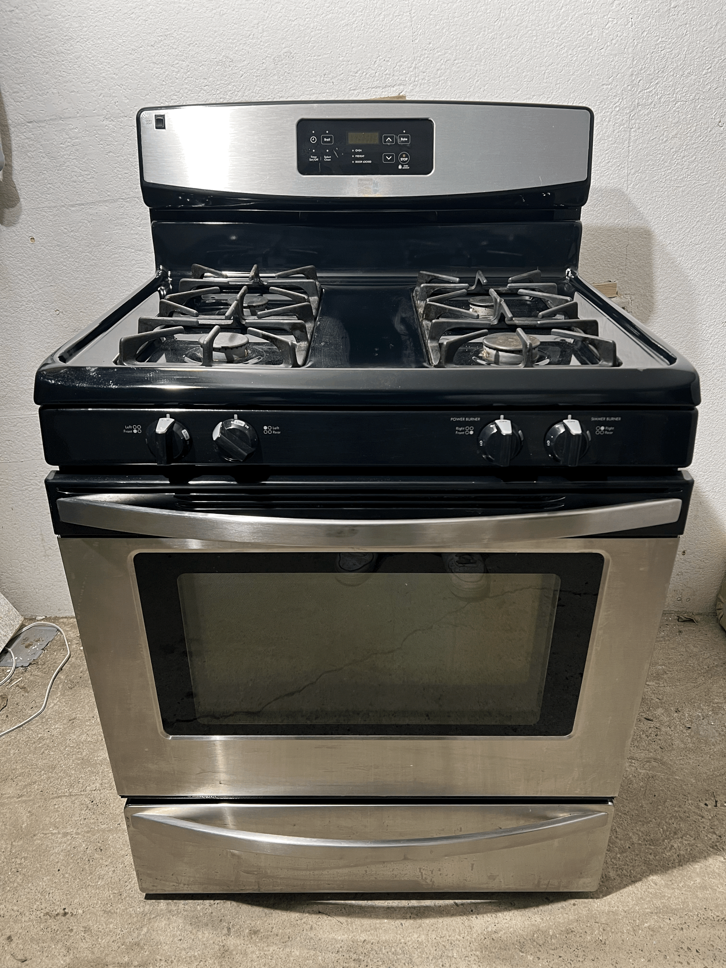 Kenmore Stainless Steel Stove Gas