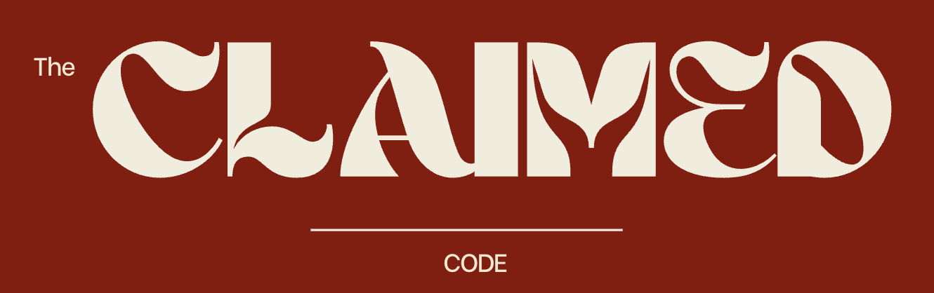 The words "The CHAMED CODE" with a red background and stylized, artistic font.