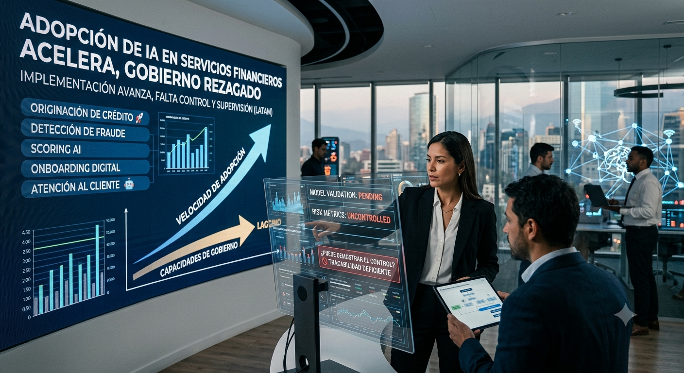 La adopción de IA en servicios financieros está avanzando más rápido que su gobierno