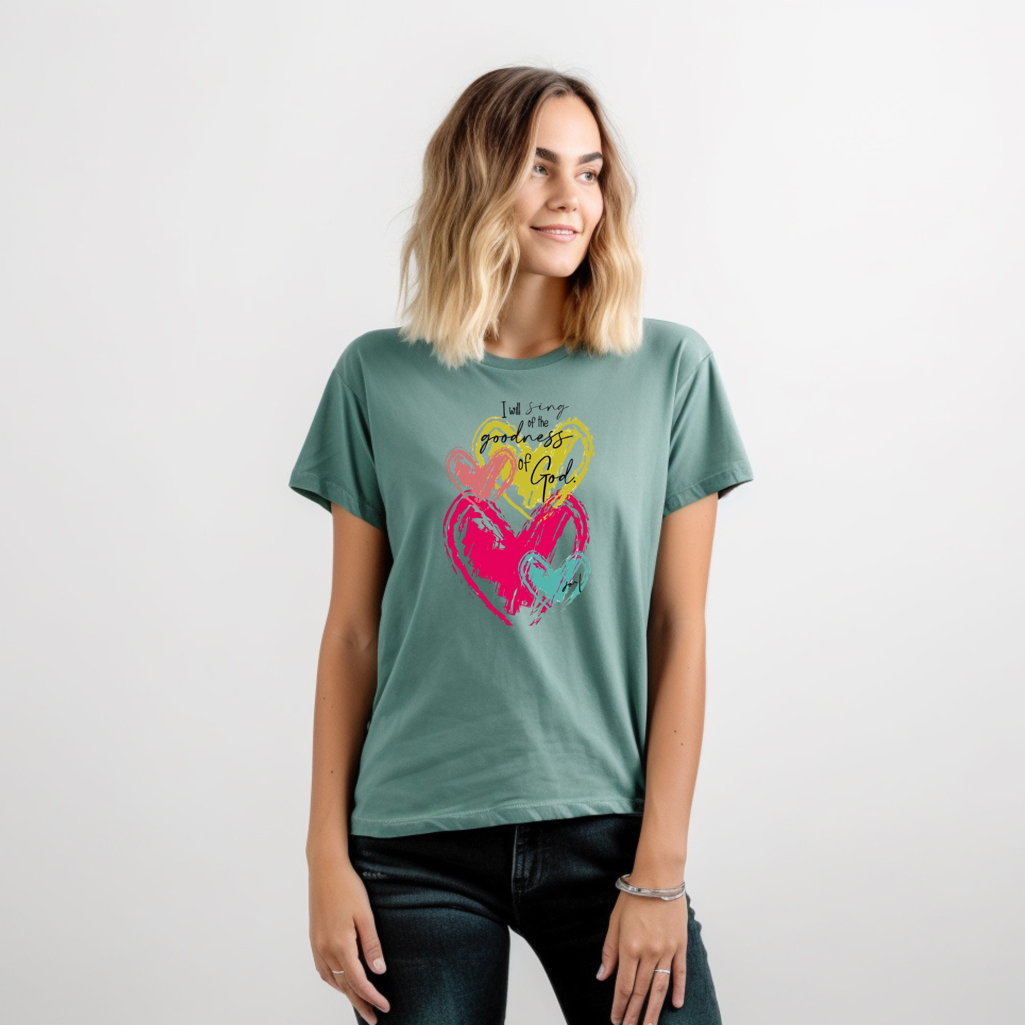 goodness of god light green tee.png