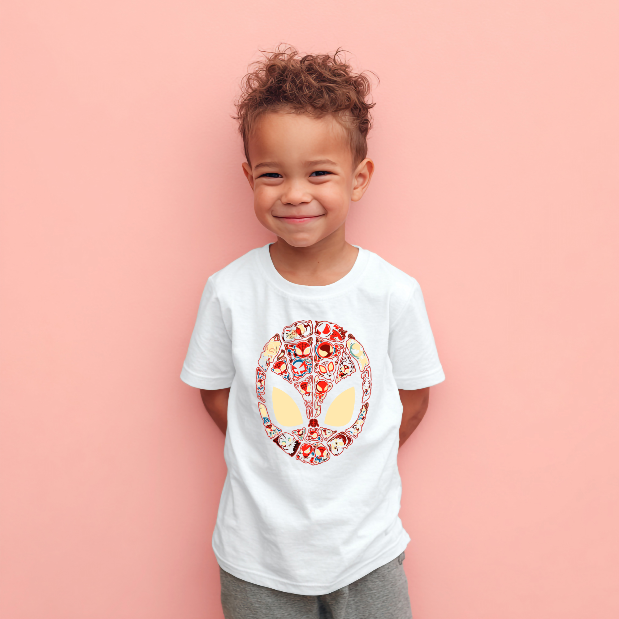 Colorful Alien Design Kids' T-shirt