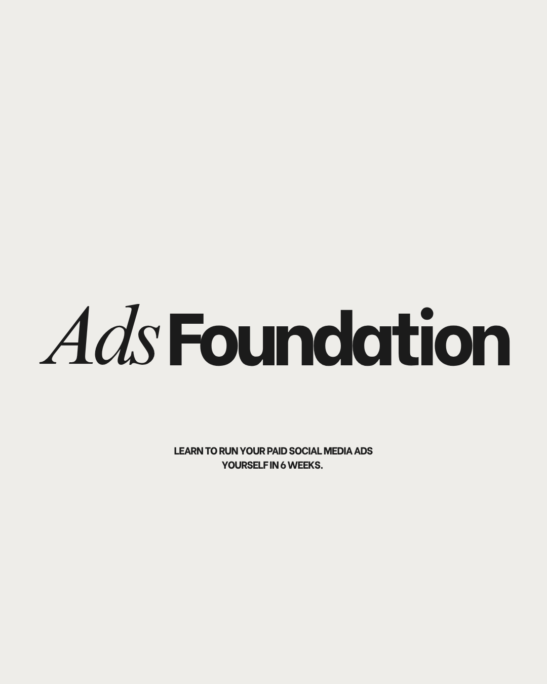 The Ads Foundation