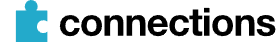 Logo with puzzle piece icon and the words 'connections' in black text.