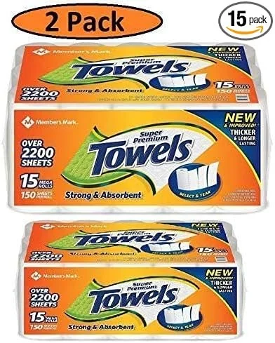 2 Pack Super Premium Paper Towels