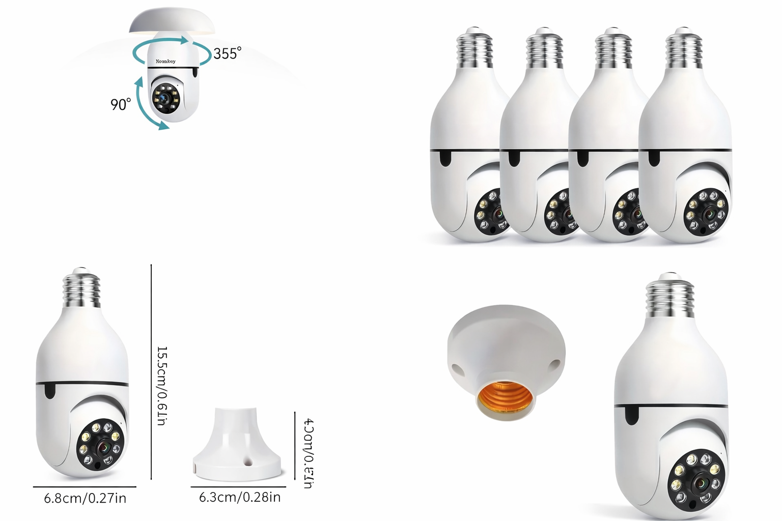 SMART BULB SECURITY CAMERA-2-PACK
