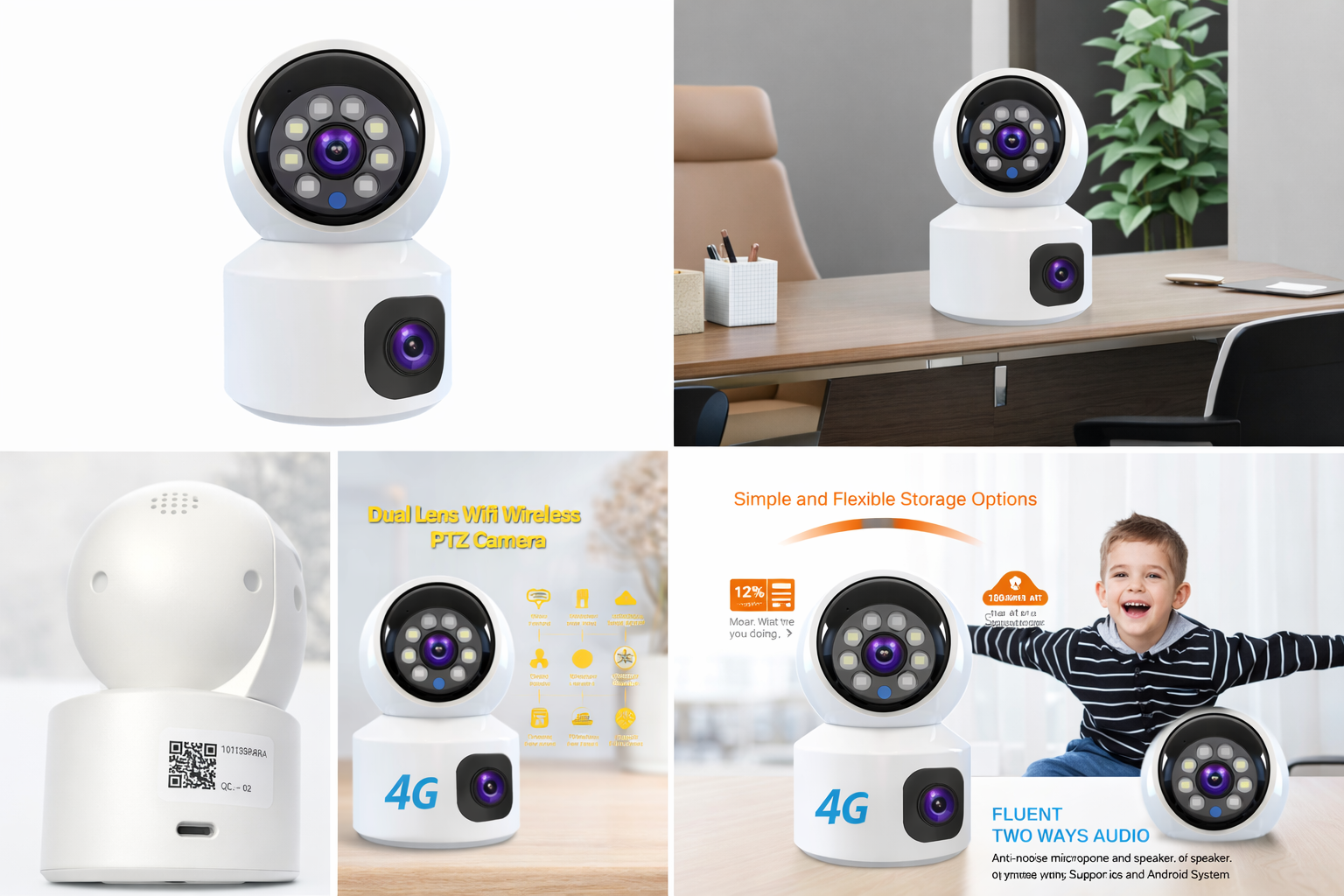 Dual Lens PTZ  Security Camera