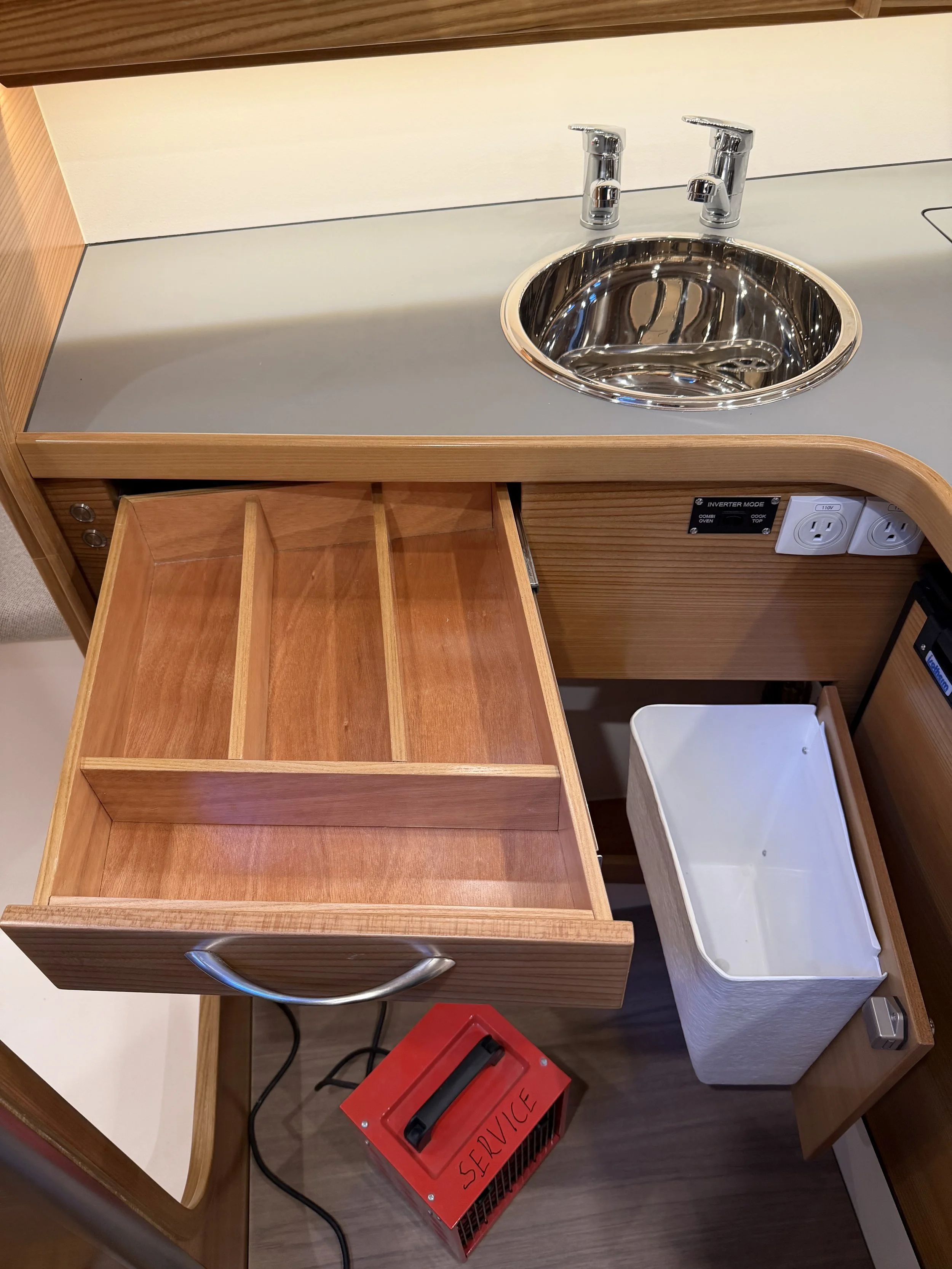 Galley drawers.