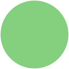 Green circle on a black background.